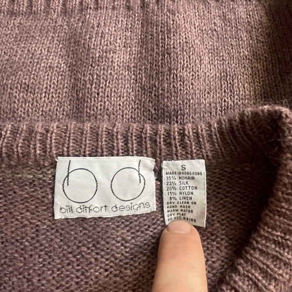 Men's Crewneck Sweater in Brown with Argyle Pattern - Picture 3 of 6